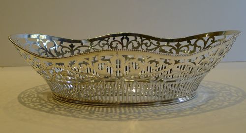 fig 1. Antique English Silver Plated Bread Basket by Garrard & Co. c.1900
