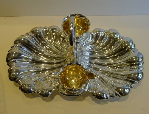 fig 1. Antique English Silver Plated Strawberry Set by Daniel Arter, c.1895