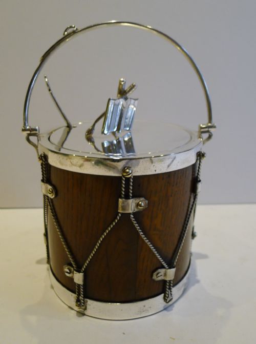 fig 1. Rare Antique Novelty Oak & Silver Plated Conserve Jar by John Grinsell c.1890