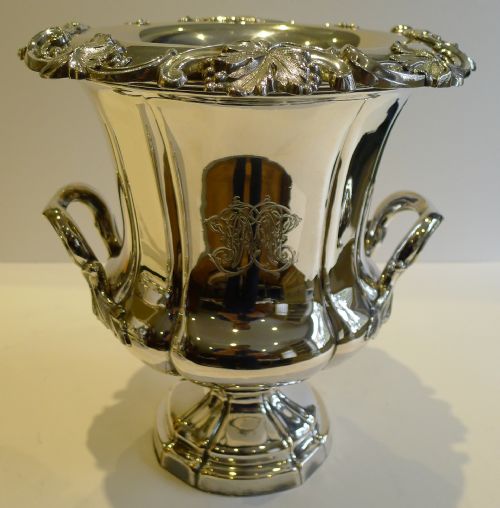 MAGNIFICENT PAIR ANTIQUE ENGLISH OLD SHEFFIELD PLATE WINE COOLERS C1820 - ADDITIONAL PHOTO 4