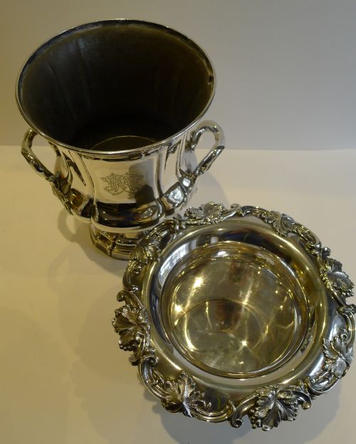 MAGNIFICENT PAIR ANTIQUE ENGLISH OLD SHEFFIELD PLATE WINE COOLERS C1820 - ADDITIONAL PHOTO 6