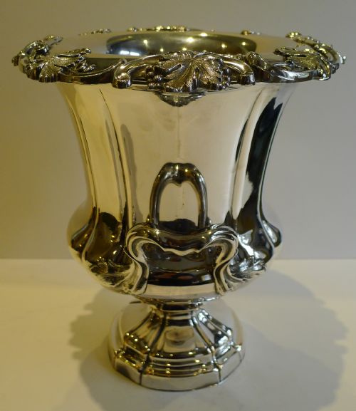 MAGNIFICENT PAIR ANTIQUE ENGLISH OLD SHEFFIELD PLATE WINE COOLERS C1820 - ADDITIONAL PHOTO 8