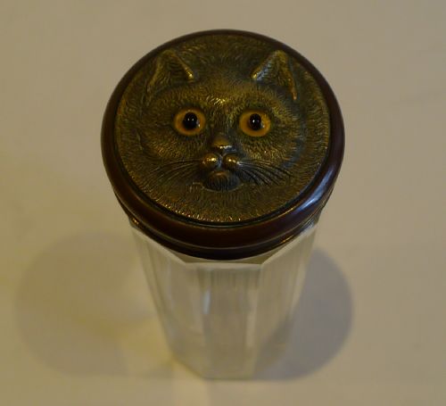 Charming Antique English Figural Jar - Cat C.1900
