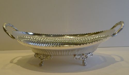 Antique English Silver Plated Bread Basket by Walker & Hall - 1905