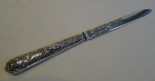 Antique English Sterling Silver Letter Opener - 1846