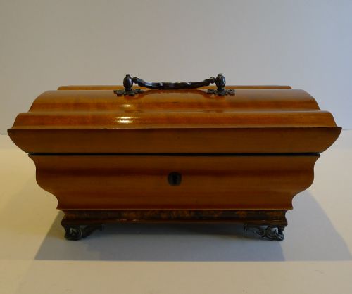 fig 1. Stunning Antique French Palais Royal Sewing Box c.1820
