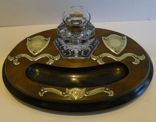 Magnificent Antique English Inkstand / Inkwell C.1870
