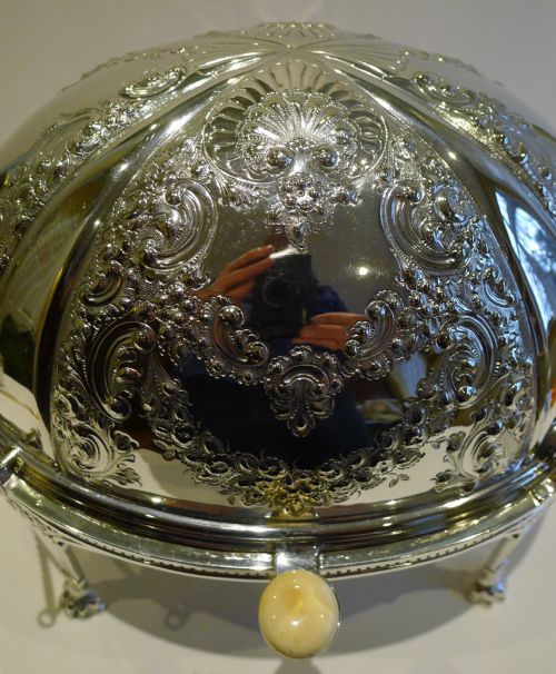 fig 2. Magnificent Antique English Revolving Breakfast Dish by Atkin Brothers c.1880