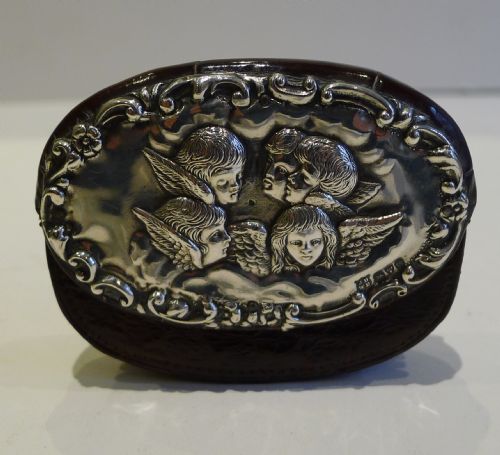 Antique English Crocodile & Sterling Silver Coin Purse - Reynold's Angels