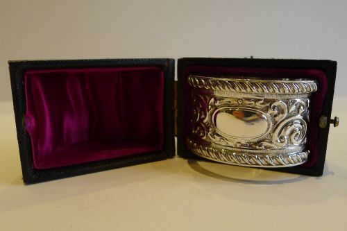 Top Quality Antique English Sterling Silver Napkin Ring - 1894
