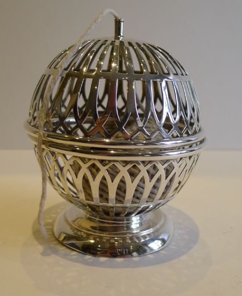 Handsome Large Antique English Sterling Silver String Dispenser - 1906