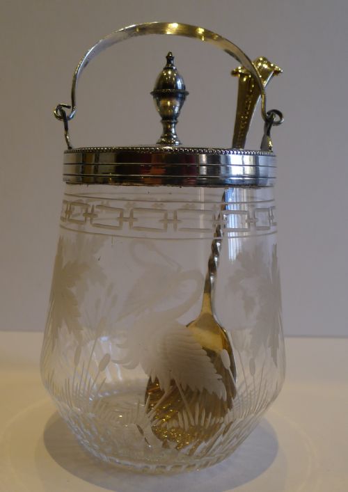 Antique English Engraved Preserve Jar by Mappin & Webb C.1890