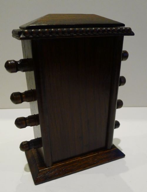 fig 1. Antique English Oak Perpetual Desk Calendar c.1900
