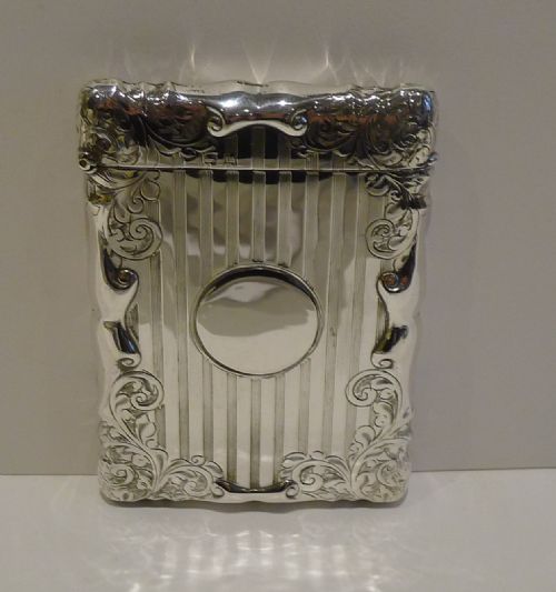 Smart Antique English Sterling Silver Visiting Card Case - 1912