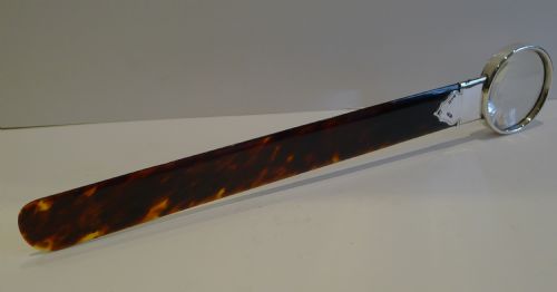 Fabulous Large Antique Tortoiseshell & Sterling Silver Paper Knife / Page Turner by Grey & Co.