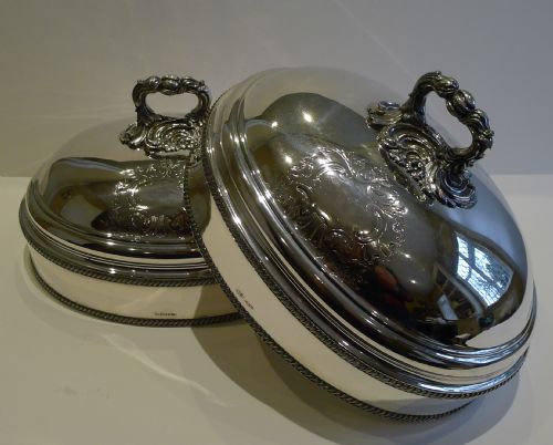 Pair George III Old Sheffield Plate Food Domes by Samuel Mearbeck C.1815