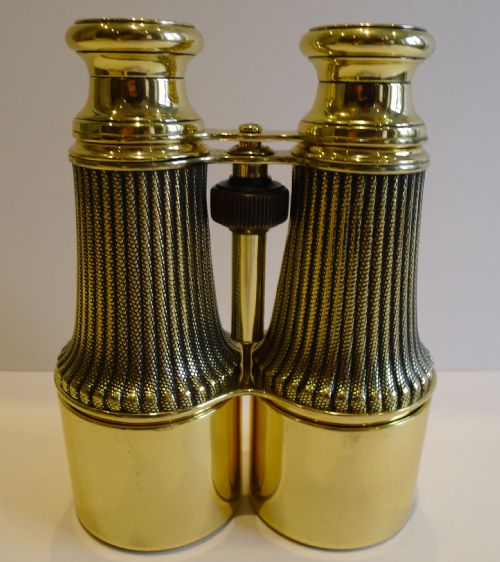 Pair Antique English Brass Binoculars C.1900