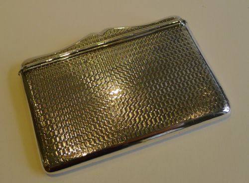 fig 1. Unusual Antique English Sterling Silver Card Case by Henry Matthews