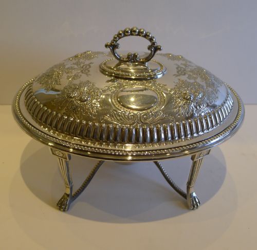 fig 1. Antique Chafing Dish by Walker & Hall - 1893