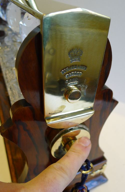 fig 1. Top Quality Antique English Walnut Cased Betjemann's Tantalus c.1880
