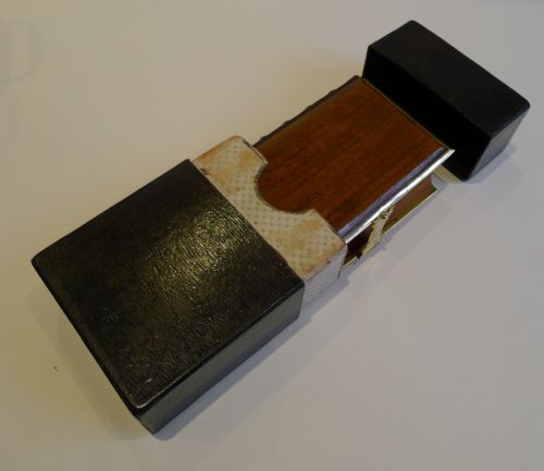 Antique English Mahogany and Brass Bound Prayer Book Dated 1856 - Original Case