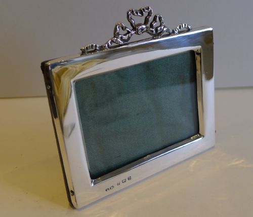 Small Antique English Sterling Silver Photograph Frame