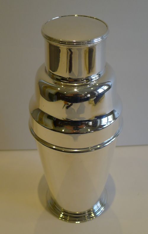 Top Quality English Silver Plated Cocktail Shaker by Elkington & Co. - 1918