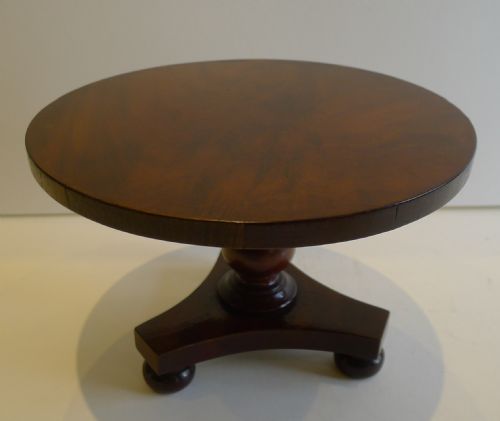 Antique English Mahogany Miniature Table / Apprentice Piece C.1830