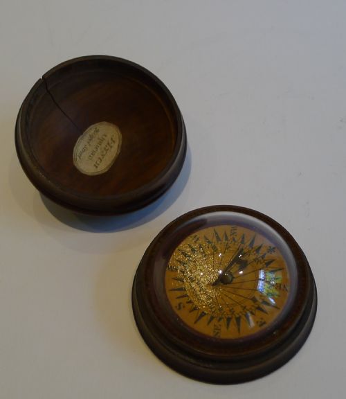 Early Antique English Cased Compass / Sundial Combination C.1825 by Charles Essex