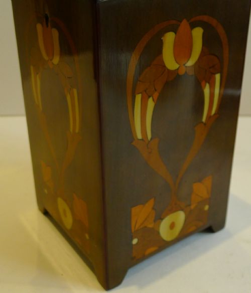 RARE ANTIQUE ART NOUVEAU TEA CADDY C1910 - ADDITIONAL PHOTO 3