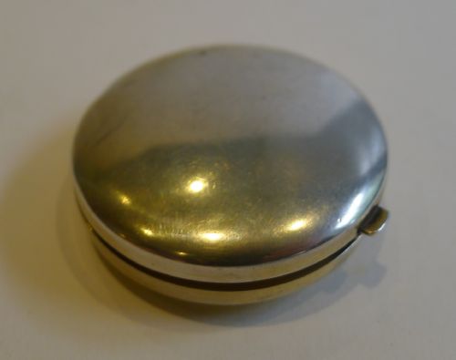 fig 1. Wonderful Small Sterling Silver & Guilloche Enamel Compact - English, 1930