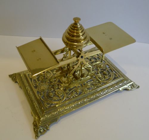 Antique English Brass Postal or Letter Scale C.1880