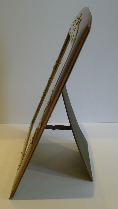 fig 1. Large Antique Brass Mounted Wooden Photograph Frame c.1890