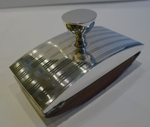 fig 1. English Sterling Silver Rocking Blotter by Deakin & Francis - 1919