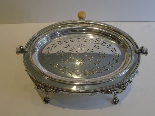 fig 2. Magnificent Antique English Revolving Breakfast Dish by Elkington - 1871