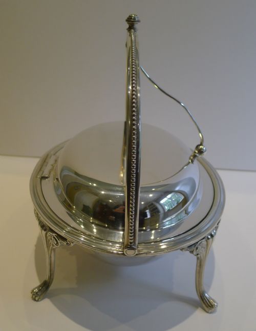 fig 1. Fabulous and Unusual Antique English Automated Silver Plated Breakfast Dish by John Round c.1880