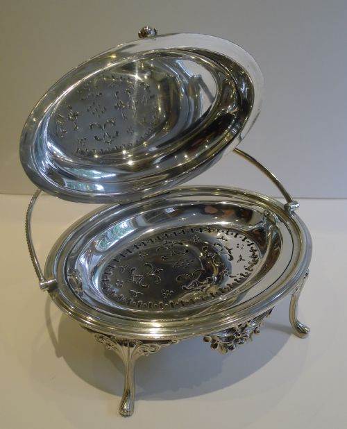 fig 2. Fabulous and Unusual Antique English Automated Silver Plated Breakfast Dish by John Round c.1880