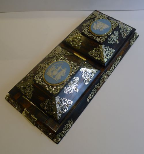 The Most Magnificent Antique English Betjemann's Patent Self Closing Bookslide C.1870