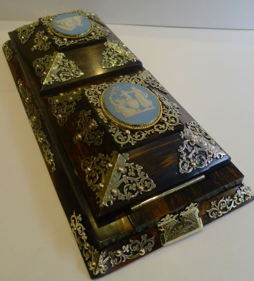 fig 1. The Most Magnificent Antique English Betjemann's Patent Self Closing Bookslide c.1870