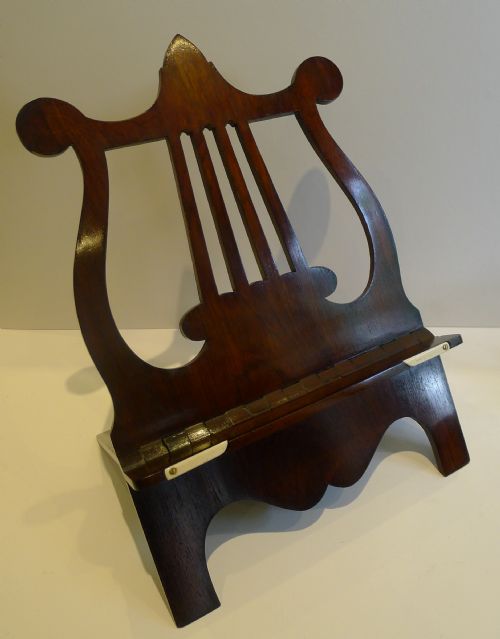Fine English Regency Lyre Book or Music Stand / Lectern C.1820