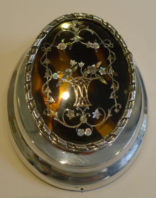 Stunning Antique English Sterling Silver & Tortoiseshell Letter Clip by William Comyns - 1907