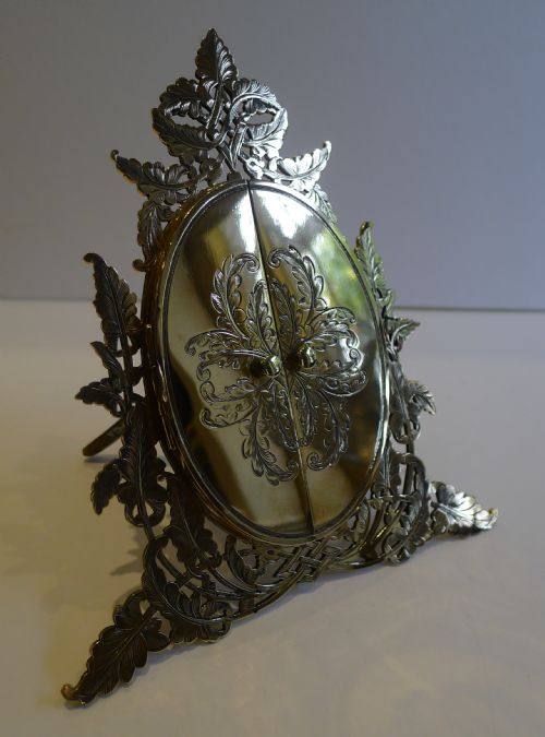 Antique English Polished Bronze Photograph Frame - Ferns C.1870