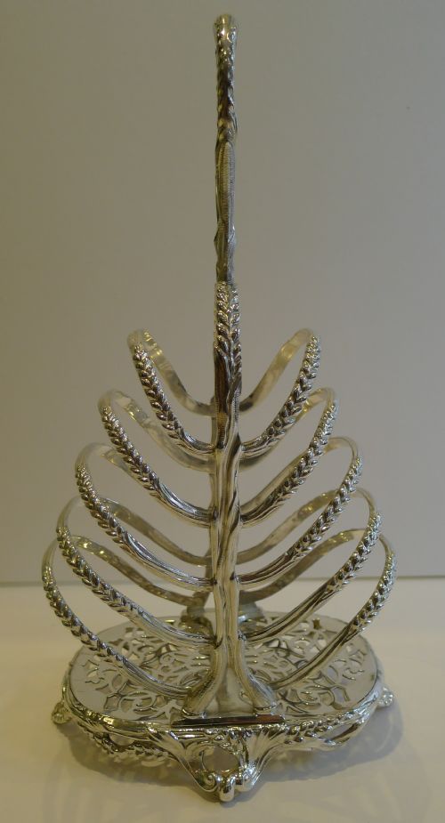 Stunning and Unusual Silver Plated Antique Toast Rack or Holder C.1890