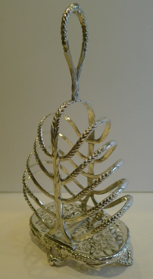 fig 1. Stunning and Unusual Silver Plated Antique Toast Rack or Holder c.1890