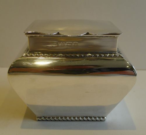 Antique English Sterling Silver Tea Caddy - 1902
