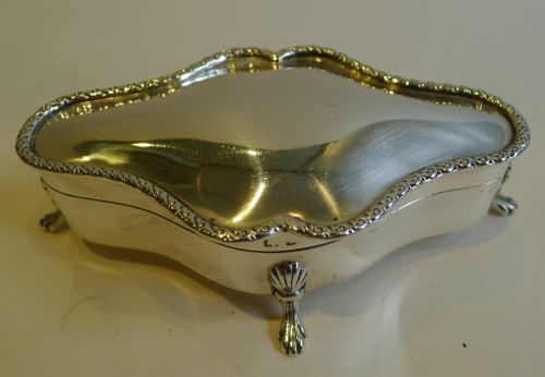 Antique English Sterling Silver Jewellery / Ring Box - 1908
