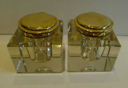 FABULOUS ART NOUVEAU GESCHUTZ DOUBLE INKWELL INKSTAND C1895 - ADDITIONAL PHOTO 3