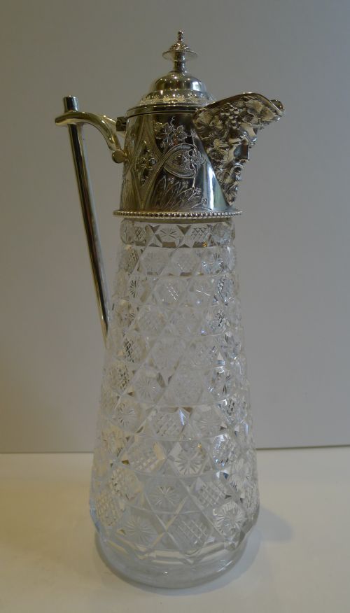 Elegant Antique English Figural Claret Jug C.1880