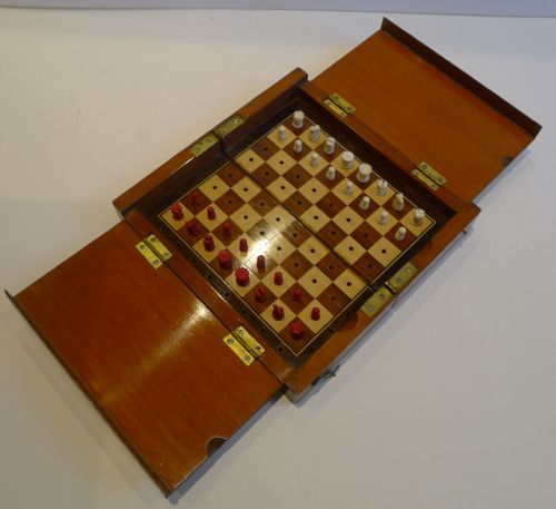 Antique English Travel Chess Set C.1890