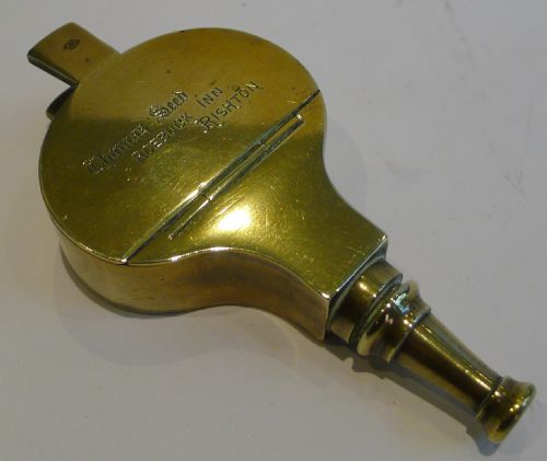 Antique English Brass Snuff Box - Bellows C.1880